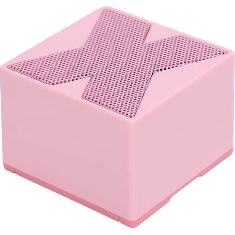 Mini enceinte Bluetooth de bureau, stéréo HiFi, sans fil et portable pour hommes, femmes, garçons, filles et adolescents, résistante à l'eau IP54, couleur rose. (1/5)