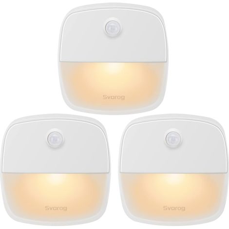 Kaelt - Lampe de détection des mouvements intérieurs, lampe de détection des mouvements alimentée par batterie, Chambre, cuisine, couloir, escalier, lampe de nuit automatique LED pour la sécurité (lum (1/5)
