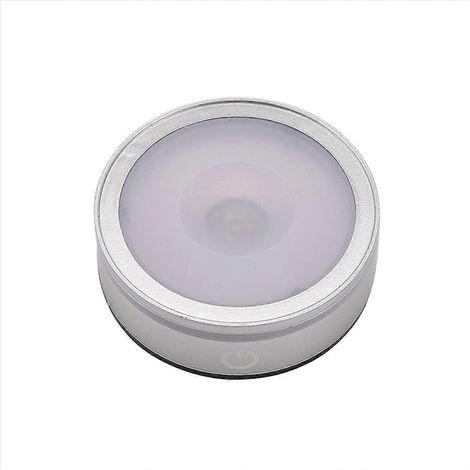 Runde, silberne LED-Lichtbasis mit Berührungssensor, konkaves Design, empfindlicher Sensor, mehrfarbige Beleuchtung für moderne Dekoration (1/5)