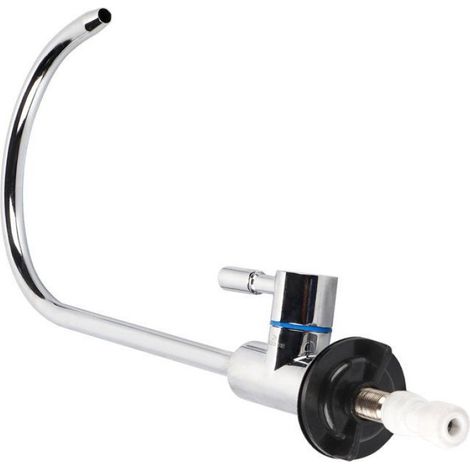 Robinet Filtration Ro - Rotation 360 Degres - Pour Systeme Filtre Eau Inverse 1/4 Pouces - Chrome - Hauteur 31 Cm - 1 Piece (1/4)