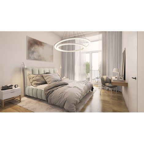 Polsterbett Doppelbett HEDA 160x200cm in Stoff Boston Toffee (1/3)