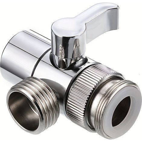 Inverseur de robinet à 4 points, vanne d'inversion pour pommeau de douche à shampoing, nouveau type de vanne d'inversion de robinet, adaptateur de robinet multi-ports, accessoires de salle de bain pou (1/5)