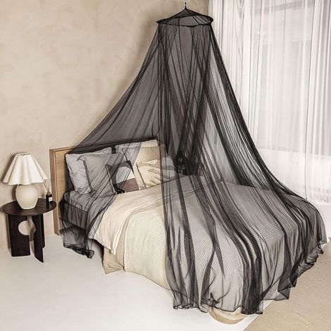 Moustiquaire pour Lits Individuels Jusqu'aux Lits de Grande Taille Auvent de Lit à 2 Ouvertures ou Entièrement Fermé Sac de Voyage et Kit de Suspension Gratuits (1/5)
