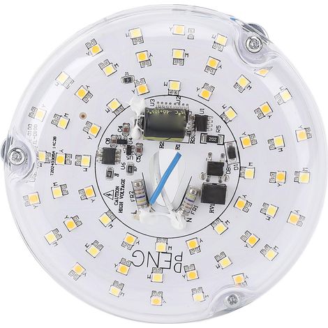 Ortviai Kit de Remplacement LED pour Ventilateur de Plafond 4 pouces, 15 W, 3 CCT (3000K/4000K/6000K), Dimmable, Magnétique