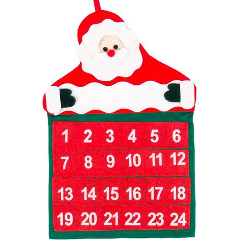 DIY-Kalender, Adventskalender-Set, Filzstoff, Countdown-Baum mit 24 Spielzeugtaschen für Weihnachtsdekorationen, Hängedekorationen (1/5)