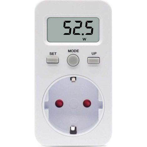 Electricity consumption meter, electric meter for socket, energy cost meter, electricity cost meter, electric meter, socket with digital display, MUMU (1/4)