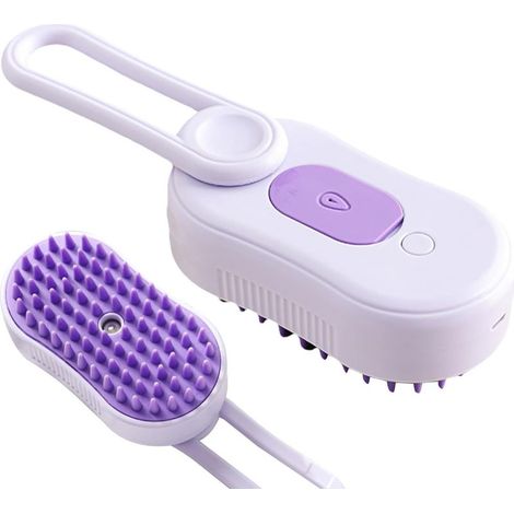 Wasserbürste für Hunde, Wasserbürste für Katzen, 3-in-1-Dampfbürste für Haustiere, selbstreinigender Kamm für Hunde und Katzen zur Entfernung von langem und kurzem Fell (1/5)