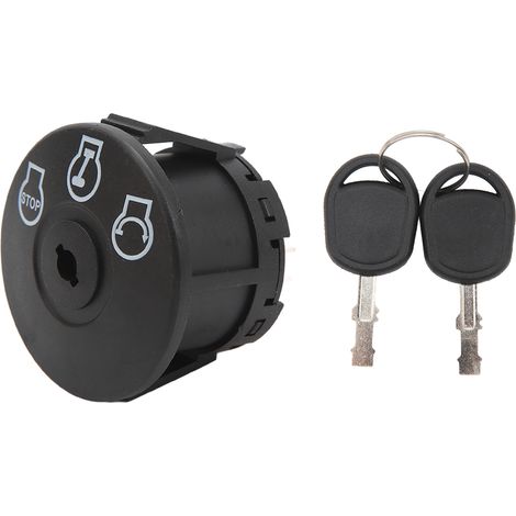 Starter Interrupteur Allumage Tondeuse 3 Positions avec 2 Clés Remplacement pour Moteur Cub Cadet (1/5)
