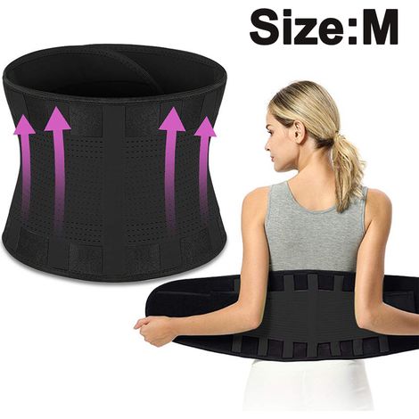 Ceinture De Soutien Lombaire - Réglable Respirante Avec Renfort En Plastique Rigide - Pour Soulagement Du Dos Bas - 1 Pièce (1/5)