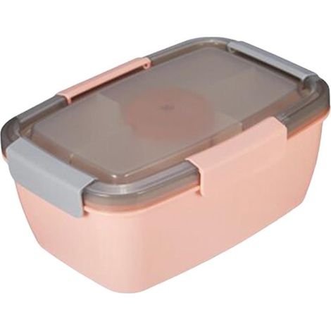 Fiambrera Bento，Fiambrera de doble capa con separadores，Fiambrera portátil para ensaladas，Ideal para el trabajo y picnics (1/5)