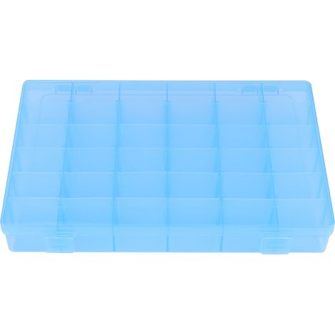 36 Slots Kunststoffgehäuse Gummiband Ohrringe Aufbewahrungsbox für Home Organizer (blau) (1/5)