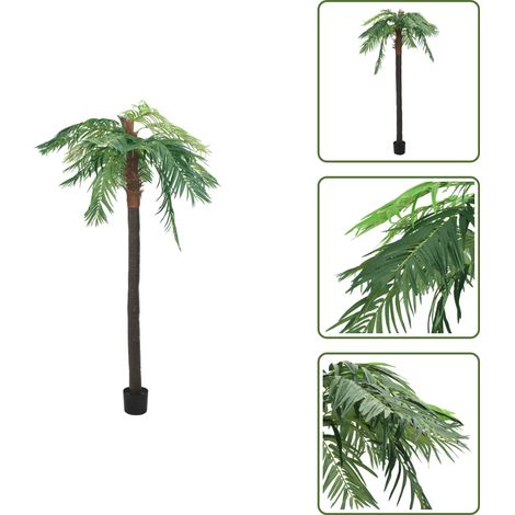 Planta decorativa - vidaXL Palmera fénix artificial con macetero 305 cm verde - Vegetación interior