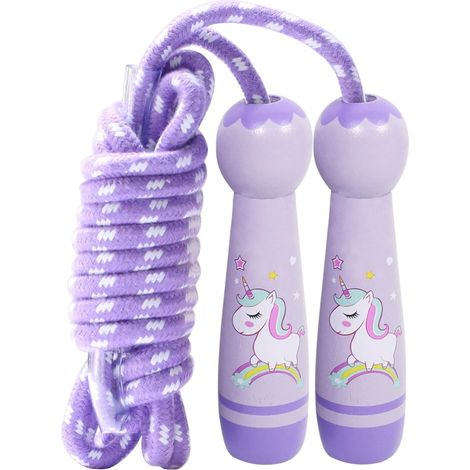 skipping rope kids adjustable cotton skipping rope with foam handle for boys girls fitness bone development (1/5)