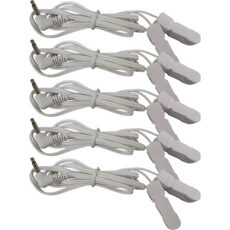 Lot de 5 électrodes auriculaires de 3,5 mm avec câble pour appareil TENS de physiothérapie (1/5)