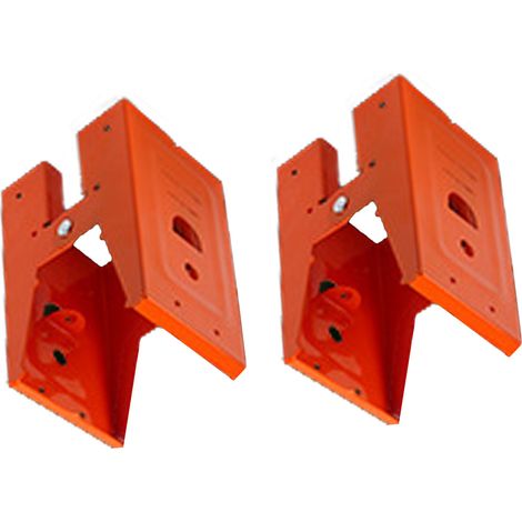 Cavalletto per motosega in acciaio laminato a freddo, 2 pezzi, supporto per esposizione per lavori di falegnameria. (1/5)