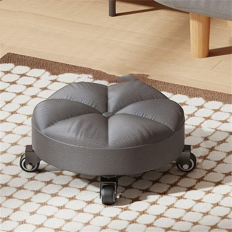 Gris foncé Tabouret Repose Pieds Poulie Basse, Couture À La Maison, Roue Universelle Petite/D (1/4)