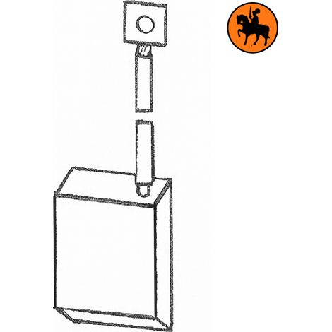 Ensemble de 4 balais de charbon HYSTER MGG12A (274388) 10,3x25,4x35mm
