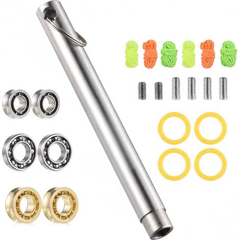 Kit de rodamientos de repuesto para yo-yos, de 4 a 10 rodamientos de bolas (no reactivos) y 2 x 8 rodamientos de bolas con ejes, cuerdas y herramienta de desmontaje. (1/5)