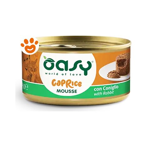 Oasy Cat Caprice Mousse con Coniglio - Oasy Cat Caprice Mousse con Coniglio - Lattina Da 85 Gr