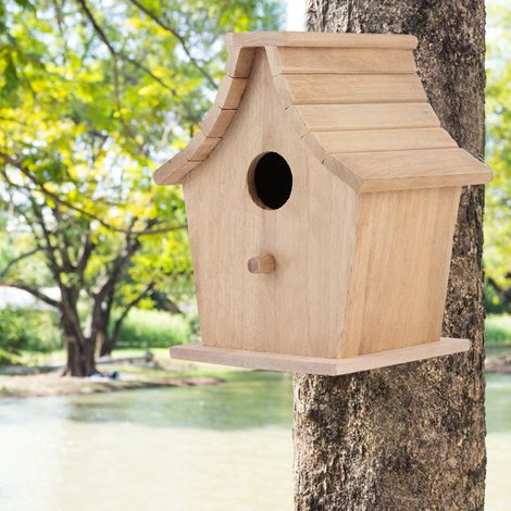 Nichoir en bois suspendu, boîte de reproduction, accessoires pour perroquets, perruches et petits oiseaux (1/5)