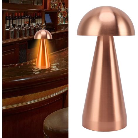 Lampe de bureau LED champignon, lampe de bureau minimaliste sans fil rechargeable, 3 températures de couleur, lampe de bureau moderne, lampe de chevet à intensité variable, lampe de nuit pour chambre (1/5)