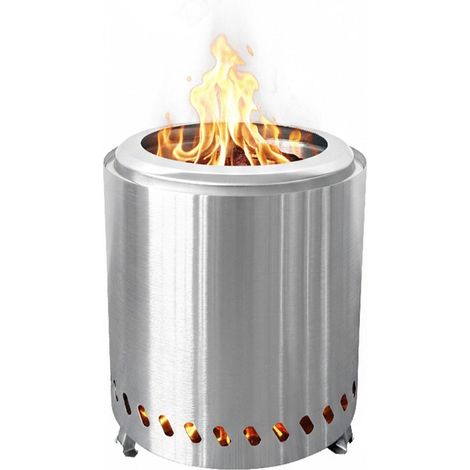 Rauchfreie Tischfeuerstelle aus Edelstahl, Ø 22,5 cm