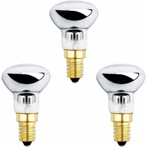 Lot de 3 ampoules à lave E14 R39 25 W, à intensité variable, blanc chaud 2600 K, 250 lm, petite ampoule à réflecteur pour lumières à bulles chauffées, lumières de fusée, lampes flash (1/4)