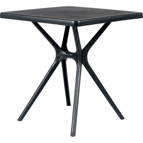 tavolo da esterno "hugo" in polipropilene antracite 70x70x72 cm (1/3)
