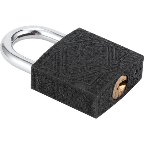 Cadenas à Coeur en Laiton et Corps en Fer Noir Épaissi pour Porte - Sécurité Maison Dortoir Portable 50mm