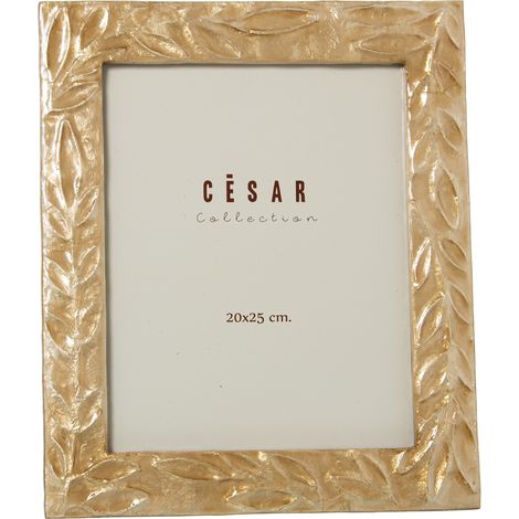 Cadre Photo Nacre 20X25 Cm Feuille Tan Ext:27X32X1 Cm (1/2)