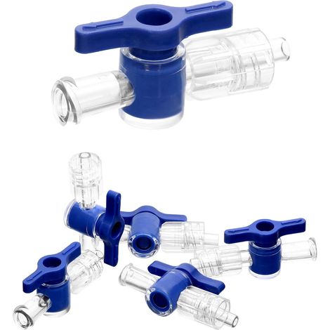 Lot de 20 robinets d'arrêt 2 voies avec connexion Luer, robinet d'arrêt à injection médicale, stériles (1/5)