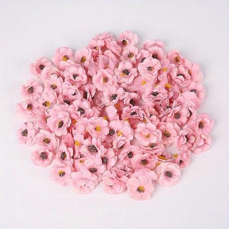 20 mini têtes de marguerites multicolores de 3 cm, en soie artificielle, pour décoration de mariage, décoration intérieure, couronnes de Noël et scrapbooking.rose foncé (1/5)