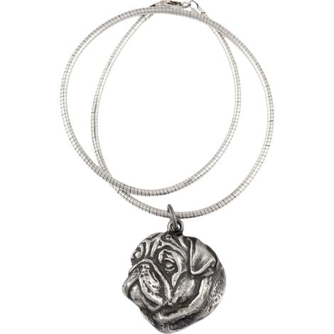 Mops, Carlin I – Hundehalskette, einzigartiger Schmuck für Hundeliebhaber, einzigartiger Schlangenanhänger von Art-Dog (1/5)