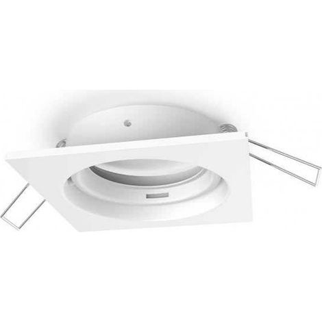 Anneau d'entrée rotatif carré avec terre l.8xw.8xh.0,3cm white