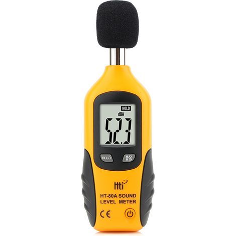 Sonomètre 30-130dBA, Décibelmètre Professionnel Avec écran Rétro-éclairé (Pile De 9V Incluse) (1/4)