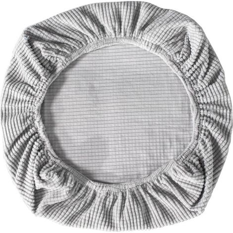 Housses de chaise élastiques en élasthanne - Lavables - Pour chaise de bureau, salle à manger, bar, fête de mariage - Argenté (1/5)