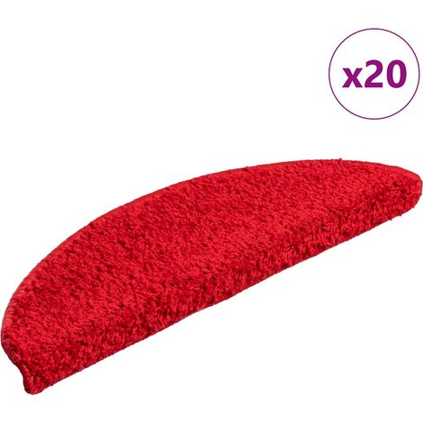 Stufenmatten 20 Stk. 56x17x3 cm Rot Halbrund