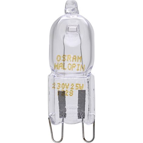 Halogen bulbs, G9 base, 25W, 240V, Heat resistant, Oven and microwave safe (1/5)