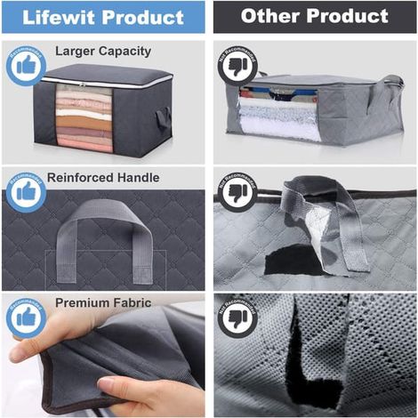 Support pour vêtements, vêtements, vêtements 60x43x35 cm Gris 1-pack