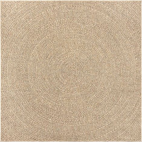 Teppich ZIZUR 240x240 cm Jute-Optik Indoor und Outdoor vidaXL