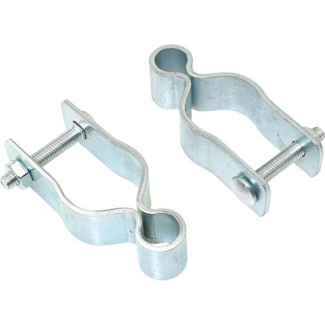 Lot de 2 charnières de clôture de ferme de 1-3/8 en acier estampé type chaîne extérieure pour portails et allées robustes (1/5)