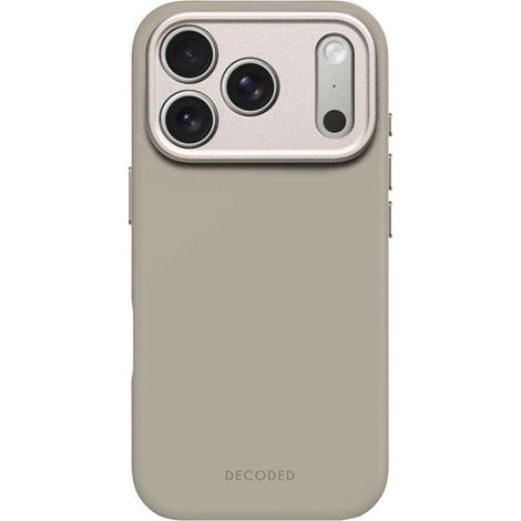 Coque MagSafe - DECODED - iPhone 17 Pro - Silicone Antichoc - Beige - Antimicrobienne (1/4)