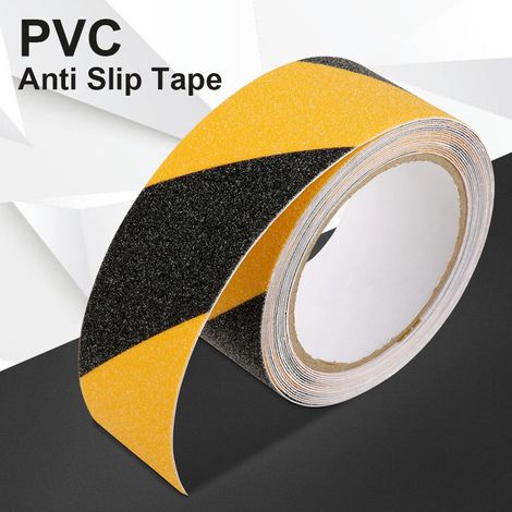 cm x 5 m Selbstklebendes PVC-Antirutschband, verschleißfest, selbstklebend, für Sicherheitsbodenbeläge (Gelb & Schwarz) (1/5)