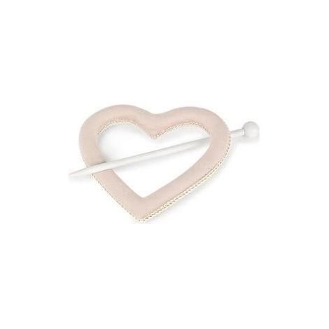 Embrasse de rideau cœur beige (lot de 10)