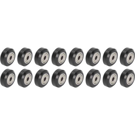 48-teiliger Riemenscheibensatz für 3D-Drucker, stabil, reibungsarm, präzisionsgefertigt aus POM-Stahl, für 3D-Druckhäuser, schwarz (1/5)