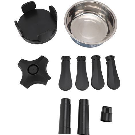 Support de gamelle pour chien réglable en largeur et en hauteur, alimentation inclinée pour chiens de taille moyenne et grande (1/5)