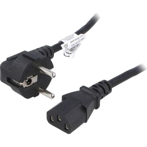 Cable alimentation angulaire vers C13 femelle 3m