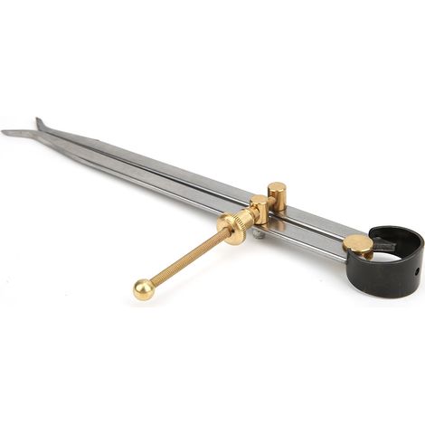 Compas à ressort à branches plates en acier au carbone et laiton trempé, calibre intérieur pour traçage 200 mm (1/5)