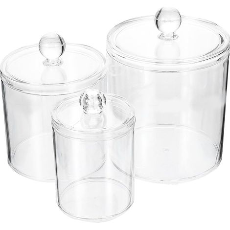 Boîtes à cotons-tiges de salle de bain en plastique (1/5)
