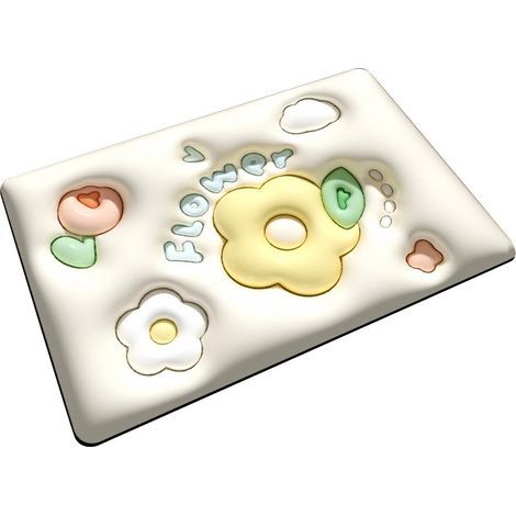 Tapis de bain en diatomite antidérapant – Effet 3D fleurs – 40 × 60 cm – Modèle LTH-005 (1/5)